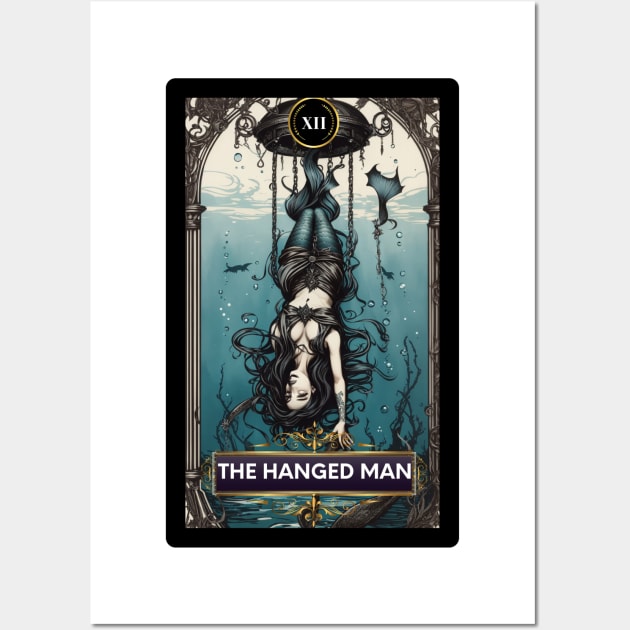 The Hanged Man Mermaid Tarot Card Wall Art by MGRCLimon